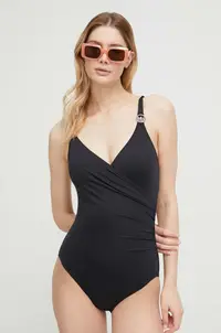 MICHAEL Michael Kors costum de baie dintr-o bucată LOGO TRIM SURPLICE ONE PIECE