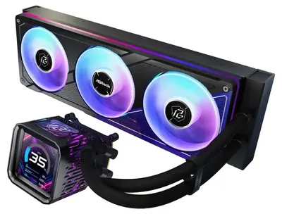 Răcitor cu lichid Asrock – Phantom Gaming 360 LCD, 3x 120 mm, negru