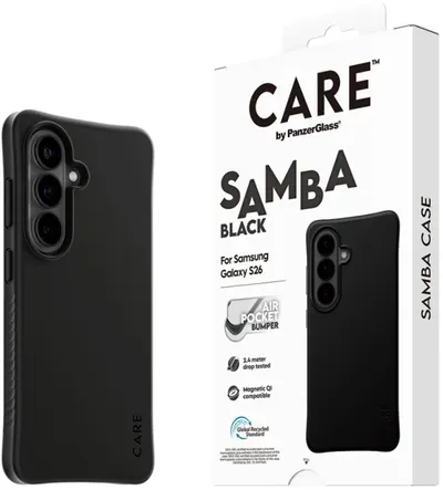 Husă CARE – Samba, Galaxy S26, Qi, negru