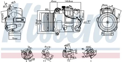 Compresor climatizare aer conditionat potrivit MERCEDES SPRINTER 3,5-T (B906), SPRINTER 3-T (B906), SPRINTER 4,6-T (B906), SPRINTER 5-T (B906) 2.2D 06.06