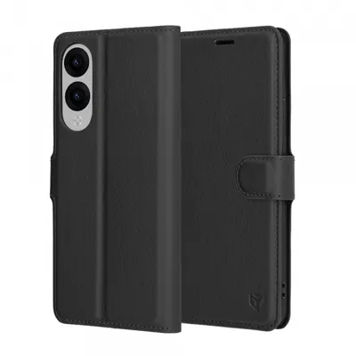 Husa pentru Samsung Galaxy S25 Edge S937, Techsuit, Leather Folio, Neagra