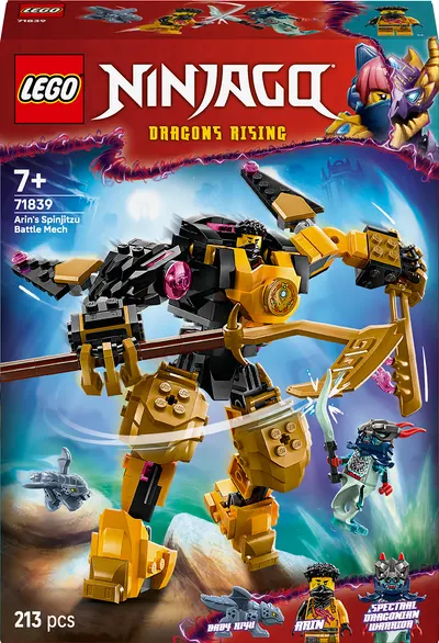 Constructor LEGO Ninjago - Robotul de luptă Spinjitsu al lui Arin (71839)