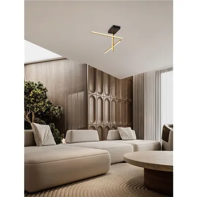 Plafoniera ANTAMA Triac Dimabil Nisipiu Negru & Auriu Otel & Aluminiu LED 26 Wat 220-240Volt 973Lm 3200K IP20
