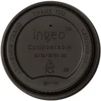 Capace Biodegradabile, Compostabile, Negre, Diametru 90 mm, 100 buc
