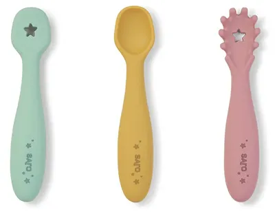 Tacâmuri din silicon Saro - Blossom, 3 buc