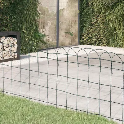 vidaXL Gard delimitare grădină fier vopsit electrostatic 10 x 0,65 m
