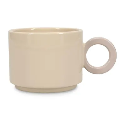 Cană bej din gresie ceramică 280 ml Lou – ONA