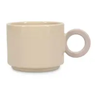 Cană bej din gresie ceramică 280 ml Lou – ONA