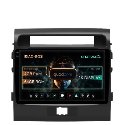 Navigatie 2K Toyota Land Cruiser 200 (2007-2015), Android, S-Quadcore 4GB RAM + 64GB ROM, 9.5 Inch - AD-BGS90042K+AD-BGRKIT075