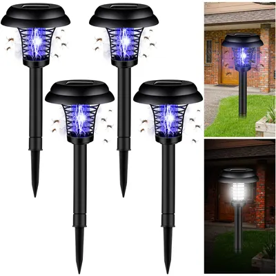 Set 4 x Lampa solara antitantari cu lumina UV