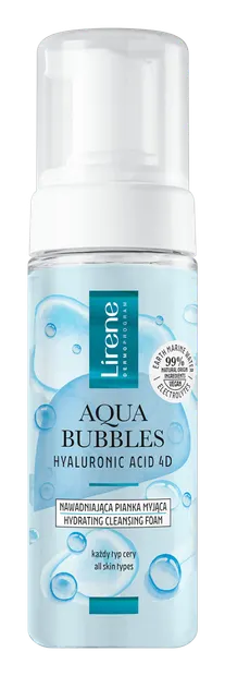 Spuma pentru curatare faciala cu acid hialuronic Aqua Bubbles, 150ml, Lirene