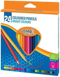 Creioane colorate triunghiulare S. Cool - 24 culori