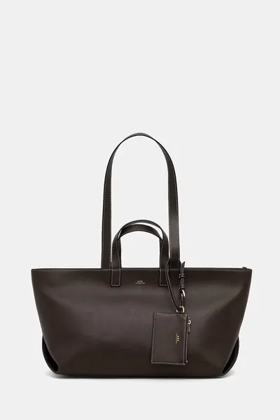A.P.C. geantă shopper pentru femei din piele le drummer