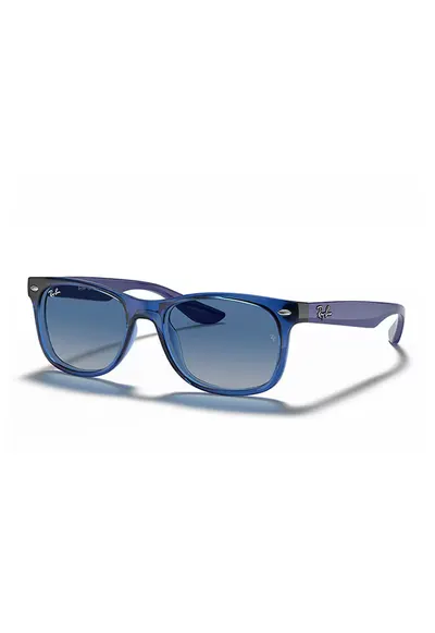 Ochelari de soare wayfarer cu logo discret - Albastru