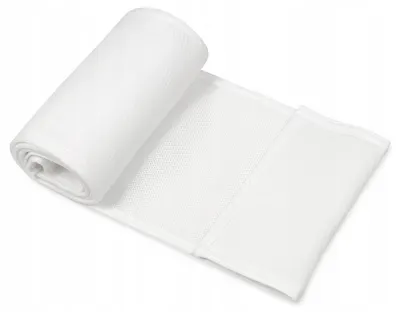 Apărătoare pentru pătuț Baby Matex - Bump Air Muslin, 180 x 30 cm, alb