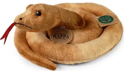 Jucărie de pluș Rappa Eco Friends - Șarpe maro, 90 cm