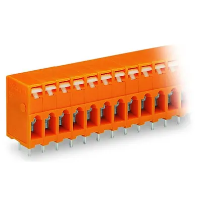 PCB terminal block; push-button; 2.5 mm²; Pin spacing 5.08 mm; 10-pole; CAGE CLAMP®; 2,50 mm²; orange
