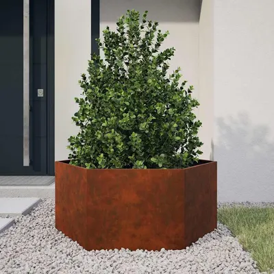 vidaXL Jardinieră, ruginiu, 90x90x45 cm, oțel corten