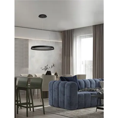 Lampa suspendata ORMI Nisipiu Negru Aluminiu & Acrylic Triac Dimabil LED 52W 220-240V 3717Lm 2700 + 3000K Dip Intrerupator IP20