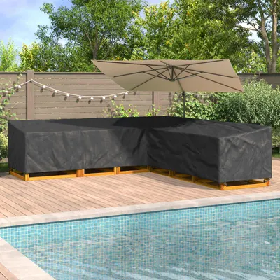 vidaXL Husă pentru mobilă 325 x 325 x 80 cm Material Oxford 600D Negru