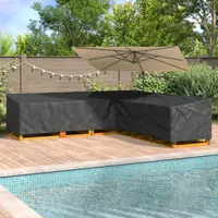 vidaXL Husă pentru mobilă 325 x 325 x 80 cm Material Oxford 600D Negru