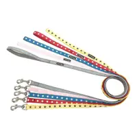 Lesa textila pentru caini de talie medie, mix color, lungime 1.2 m, latime 16 mm