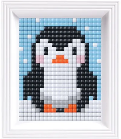 Set creativ cu rama si pixeli Pixelhobby - XL, Pinguin