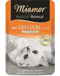 MIAMOR Ragout Royale in Jelly Poultry Kitten plic hrana pentru pisoi 100 g pasare in aspic