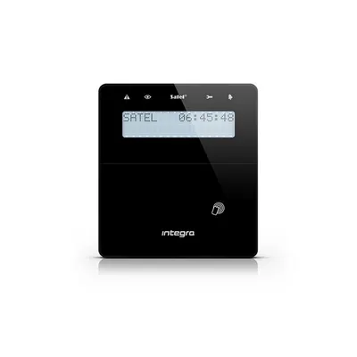 Tastatura centrala antiefractie Satel Integra INT-KLFR-B, LCD, 2 zone, EM 125 Khz, neagra