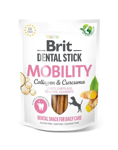 BRIT Dental Stick Mobility cu turmeric și colagen 251 g recompense dentare pentru câini ce susțin mobilitatea