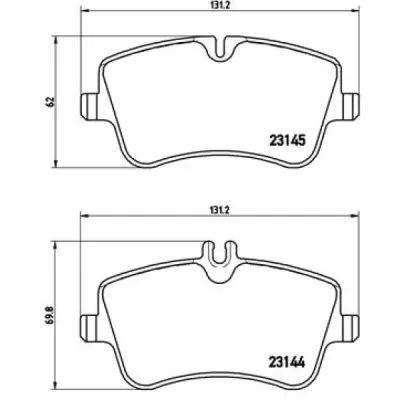 Set placute frana, frana disc BREMBO P 50 045