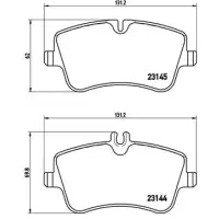 Set placute frana, frana disc BREMBO P 50 045