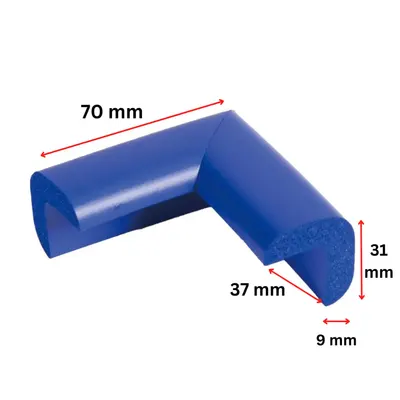 Protectie colturi Car Boy Safety 37x70x31x9mm Albastru