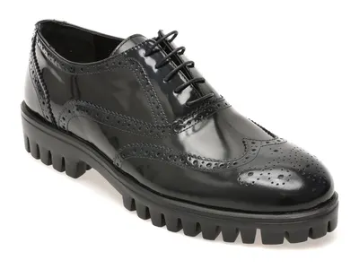 Pantofi eleganti RELAX negri, 5811A, din piele naturala