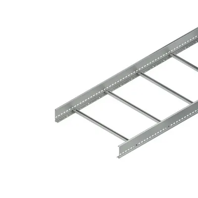 Jgheab trepte scara de cablu 300 mm, cu profile laterale perforate continuu, cu trepte nituite, deschise in sus din profile C cu latimea fantei de 11 mm KL 100.603
