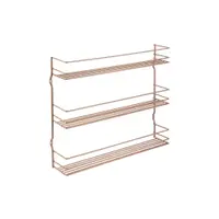 Suport cu 3 rafturi pentru mirodenii Metaltex, arămiu