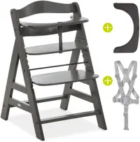 Scaun de masa din lemn Hauck - Alpha Plus Select, charcoal