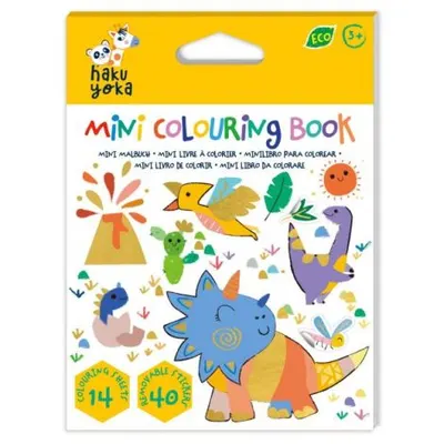 Mini Carte de Colorat Hakuyoka - Dinozauri