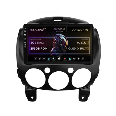 Navigatie Mazda 2 (2007-2014), Android, Z-Octacore 8GB RAM + 256GB ROM, 9 Inch - AD-BGZ9008+AD-BGRKIT325