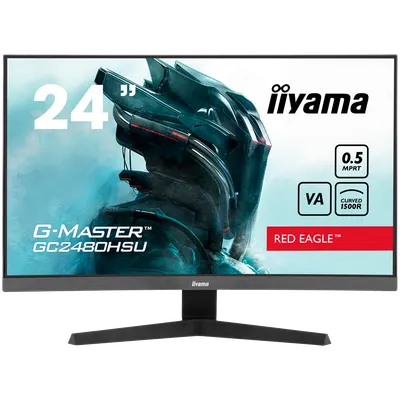 IIYAMA Monitor LED GC2480HSU-B1 23.6" VA Curved 1920 x 1080 180Hz 300 cd/m 3000:1 HDMI DP USB HUB Tilt