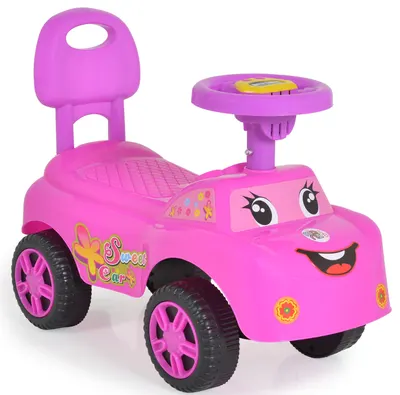 Mașină de împins Moni Toys - Keep Riding, roz