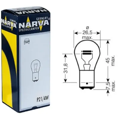 Bec auto halogen Narva P21/4W 21/4W 12V 17881N