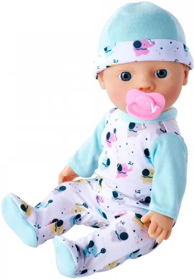 Păpușă care urinează Simba Toys New Born Baby - Cu pijamale cu elefant, 30 cm