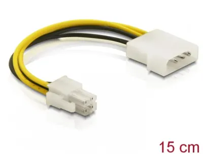 Cablu intern alimentare P4 (Intel) la Molex 15cm, Delock 82391