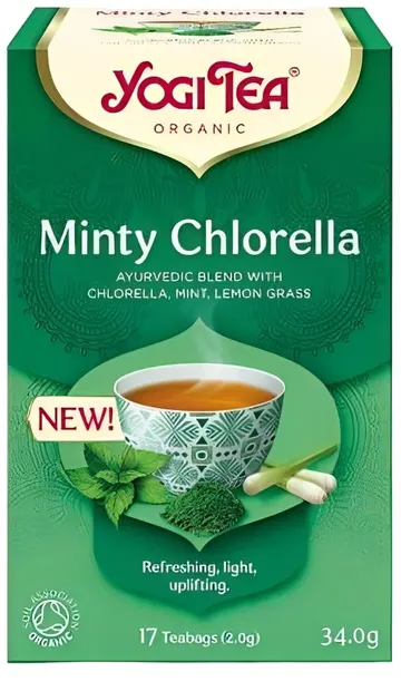 Ceai de mentă și chlorella, 17 pliculețe, Yogi Tea