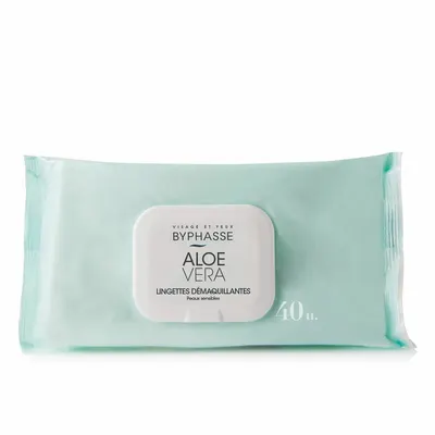 Servetele demachiante, Byphasse, Aloe Vera, 40 bucăți