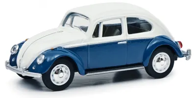 Model de colecție Schuco Modern: Automobile - Volkswagen Kever Papier Edition, white/blue