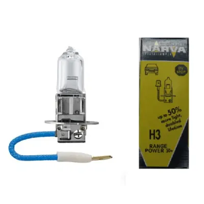Bec auto halogen pentru far Narva Range Power 50+ H3 55W 12V 48335