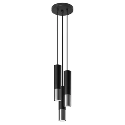 Lampa suspendata LOOPEZ 3P negru/crom