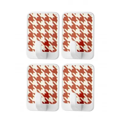 Set 4 x Agatatoare Autoadezive Patrate Qlux, din Plastic